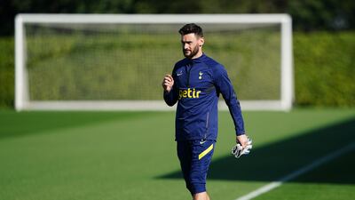 Tottenham goalkeeper Hugo Lloris during training. PA