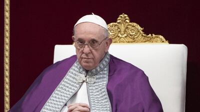 Pope Francis during a Penitential liturgy in Saint Peter's Basilica at the Vatican City. EPA