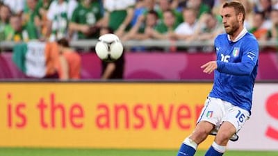 Daniele De Rossi in action for Italy during Euro 2012