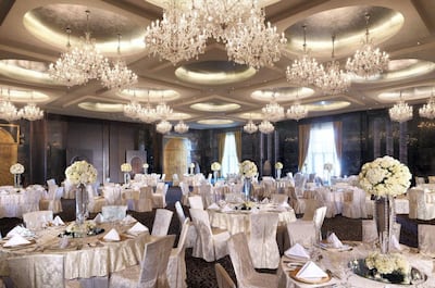 The majority of weddings booked in the Raffles Dubai hotel for 2020 have been shifted to 2021
