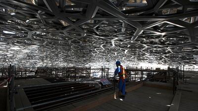 Inside the Louvre Abu Dhabi dome in May 2015. Silvia Razgova / The National