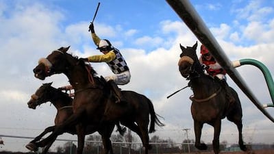 Barley Patch is an experimental, fictional memoir. The central character’s father is a compulsive gambler, while racehorses and the colourful silks of their jockeys populate the book’s pages. Empics