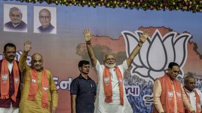 Indian Prime Minister Narendra Modi is set for another five-year term after a landslide victory. Getty