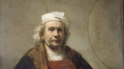Rembrandt's self-portrait, circa 1665. Courtesy The National Gallery, London