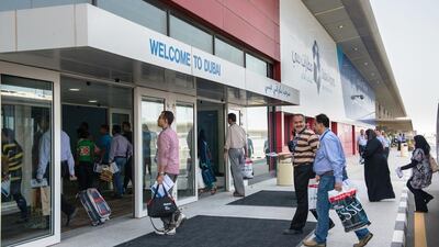 Volunteers arrive at Al Maktoum International Airport. Courtesy Dubai Airports