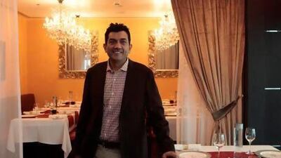 The celebrity chef Sanjeev Kapoor at his new Options restaurant in the Mövenpick Hotel, Deira, in Dubai. Jeffrey E Biteng / The National