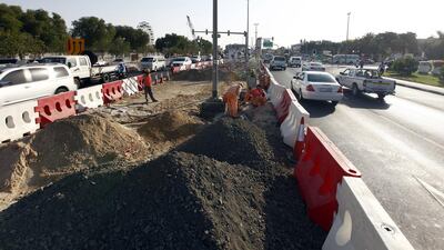 A University of Sharjah study on the dangers at roadworks highlighted the need for strict enforcement of traffic safety measures and clearer signs through affected areas. Jeffrey E Biteng / The National