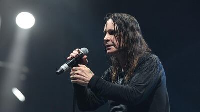 Ozzy Osbourne performs with Black Sabbath at the du Arena in Abu Dhabi in May last year. Lee Hoagland / The National