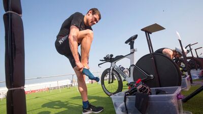 Competition was intense at Ironman Dubai. Leslie Pableo for The National