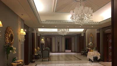 Part of the suite where Saudi Arabian billionaire Prince Alwaleed bin Talal has been detained, at the Ritz-Carlton in Riyadh. Katie Paul / Reuters