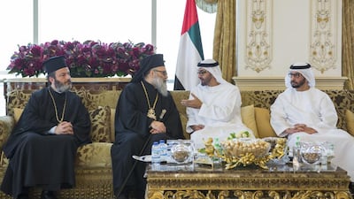 Sheikh Mohammed meets with John X Al Yazigi with Sheikh Hamdan.