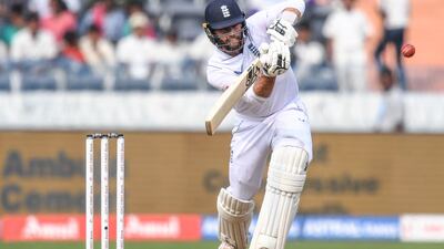 England's Ben Foakes plays a shot during his 108-run stand for the sixth wicket with Ollie Pope. AFP