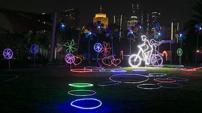 A sneak preview of the Dubai Garden Glow in Zabeel Park has been offered to Dubai Municipality employees and their families ahead of a full public opening on December 23. Reem Mohammed / The National