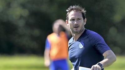 Frank Lampard gets his players ready for Wembley. Getty