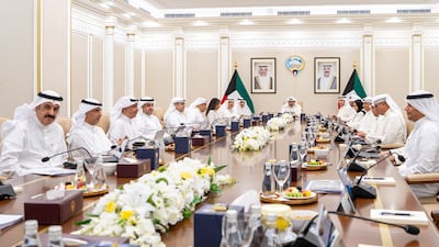 Kuwait's Prime Minister Sheikh Ahmed Abdullah Al Sabah chairs the cabinet meeting. Photo: Kuna