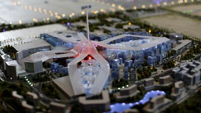 A model of the proposed Dubai World Central development including the Expo 2020 site. Christopher Pike / The National