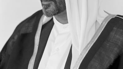 A portrait of Ruler of Dubai Sheikh Rashid from around the time. National Portrait Gallery via Dubai Media Office