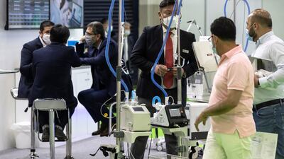 The opening day of Arab Health 2021 at the Dubai World Trade Centre on June 21st, 2021. Antonie Robertson / The National