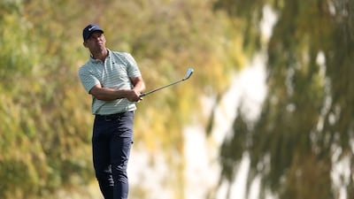 Paul Casey of England plays a shot during the pro-am prior to the Slync.io Dubai Desert Classic at Emirates Golf Club. Getty Images