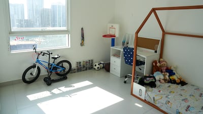 The bedroom of Mr Nassif's son Louis, five, has ample space for his toys and bike