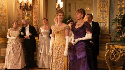 Cynthia Nixon, front left, and Christine Baranski in a scene from 'The Gilded Age'. Photo: HBO