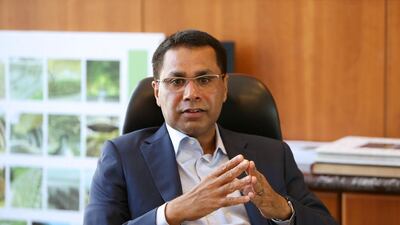 Faizal Kottikollon, the chairman and founder of KEF Holdings, said they are looking to start a manufacturing facility in the UAE next year. Pawan Singh / The National