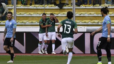 November 16, 2021. Bolivia 3 (Arce 29',79', Moreno 45') Uruguay 0: A hammer blow to Uruguay's qualification hopes as Juan Arce scores twice for Bolivia with Marcelo Moreno scoring the other and missing a penalty, while the home team also had Carmelo Algaranaz sent-off in the second half. The 15-year reign of Uruguay manager Oscar Tabarez came to an end days later. AFP