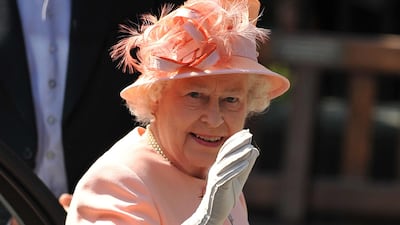 Queen Elizabeth II arrives. AFP