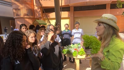 Pupils at the Dubai International Academy Emirates Hills take part in a workshop to understand the impact of pesticides on different types of soils. Photo: Dubai International Academy Emirates Hills