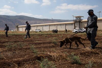 Israeli security officers search on September 6, 2021 for six Palestinian prisoners who managed to escape from Gilboa prison overnight. Getty Images