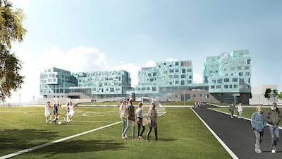 Emirates Insolaire has announced that it has won the supply contract of over 12,000 coloured solar glass panels for Copenhagen International School. Courtesy Emirates Insolaire