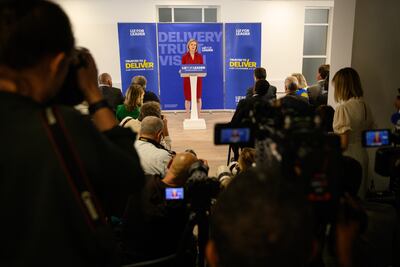 Liz Truss began her fightback in the Tory leadership contest on Wednesday by saying she was ready to “hit the ground running” as Britain’s next prime minister. Getty Images