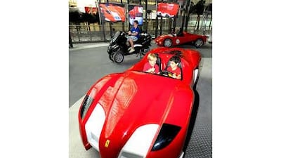 The carousel at Ferrari World includes never-before-seen Ferrari prototypes.