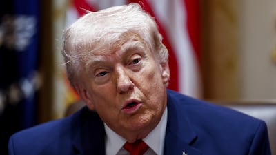 President Donald Trump told a cabinet meeting at the White House in Washington on March 26 that Iran was 'begging' for a deal. EPA