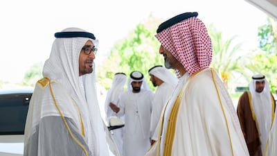 Sheikh Mohamed receives Sheikh Ammar bin Humaid Al Nuaimi, Crown Prince of Ajman