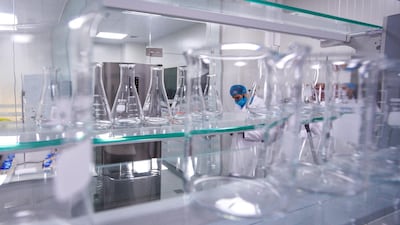 The Pinar laboratory, where quality tests are conducted on the cheese products. Victor Besa / The National