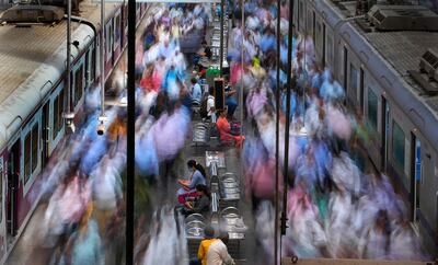 Mumbai's Churchgate Station during rush hour on Thursday. Mumbai's population is projected to pass those of Tokyo, Jakarta and Mexico City by 2050. AP