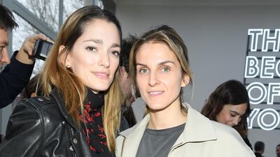Sofia Sanchez de Betak and Gaia Repossi attend the Valentino show (Photo by Pascal Le Segretain/Getty Images)