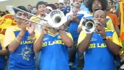 Papare bands at international cricket matches in Dubai. Photo: George Hettiaratchy