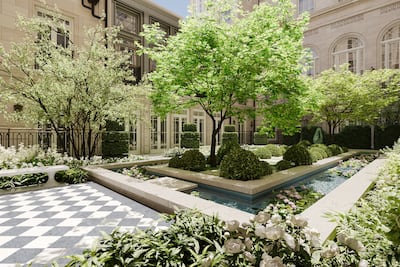 It features a central garden, spa and swimming pool. Photo: Caudwell