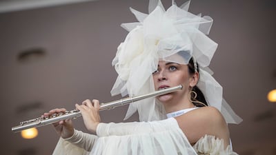 Here’s a clean, one-line caption, tightened and in your style: The 30th Dubai World Cup at Meydan Racecourse in Dubai, where live entertainment welcomes racegoers ahead of the first race