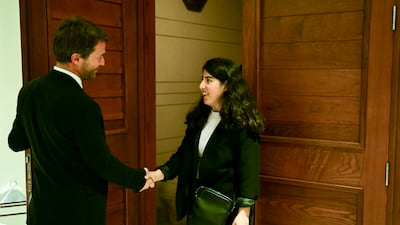 Alia with Mr Chatel at his residence in Abu Dhabi.