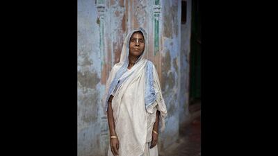 Radha Rani, 50. Rani has lived at the ashram for three years.