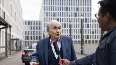 Sepp Blatter faces interrogation from the Swiss public prosecutor as part of the proceedings opened in 2015 over a payment of 2 million Swiss francs to former Uefa president Michel Platini. EPA