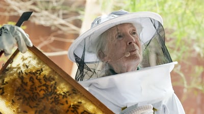 Dr Jane Goodall at Expo City Dubai in January 2025 for the launch of the Jane Goodall pollinator garden conservation project. Chris Whiteoak / The National