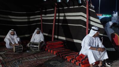 Musicians perform at the carnival.