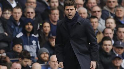 Spurs manager Mauricio Pochettino shown during a Premier League match against Manchester United earlier this month. Eddie Keogh / Reuters / April 10, 2016