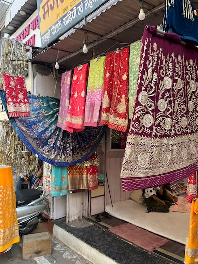 Colourful fabric spotted in Udaipur's old town. Evelyn Lau / The National