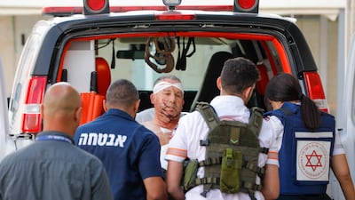 An Israeli, wounded in cross-border shelling between Hezbollah and Israel, at the Ziv Medical Centre in Safed. AFP