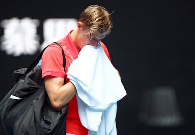 Canada’s Denis Shapovalov leaves after losing the match against Hungary’s Marton Fucsovics. Reuters